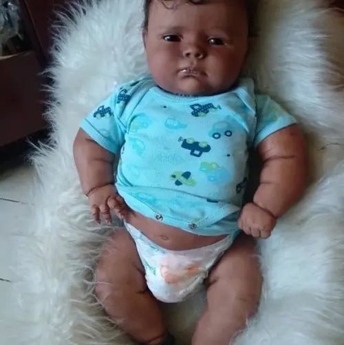 Bebê Reborn Joseph Negro Afro Menino Gordo