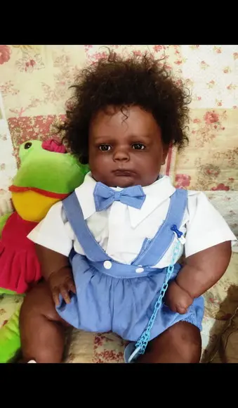 Bebê Reborn Joseph Negro Afro Menino Gordo