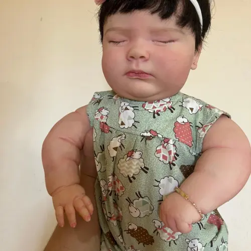 Bebê Reborn Josepha Cabelo Castanho Escuro