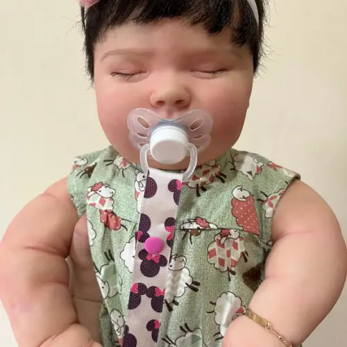 Bebê Reborn Josepha Cabelo Castanho Escuro