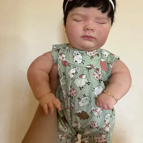 Bebê Reborn Josepha Cabelo Castanho Escuro