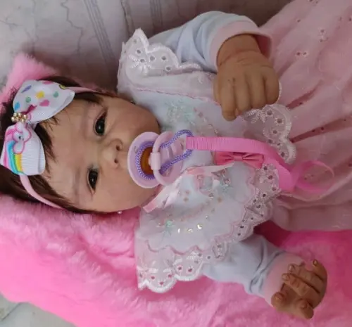 Bebê Reborn Leah Altamente Realista Corpo Vinil
