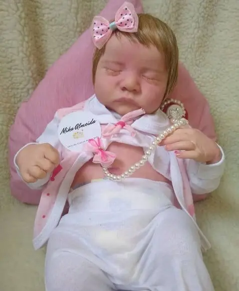 Bebê Reborn Levi menina com corpo inteiro vinil siliconad
