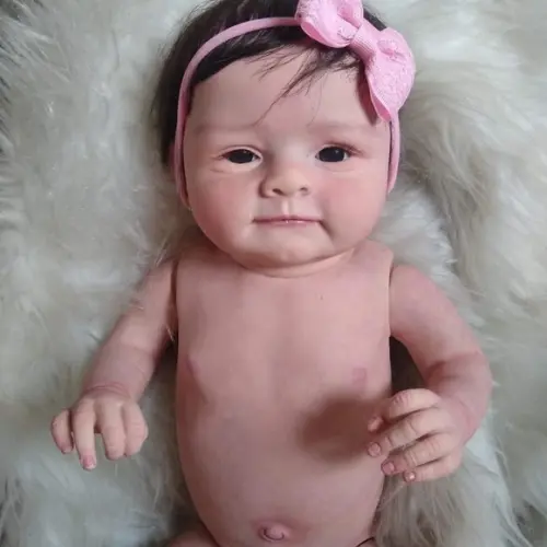 Bebe Reborn Menina Mary Pode Banho e Faz Xixi