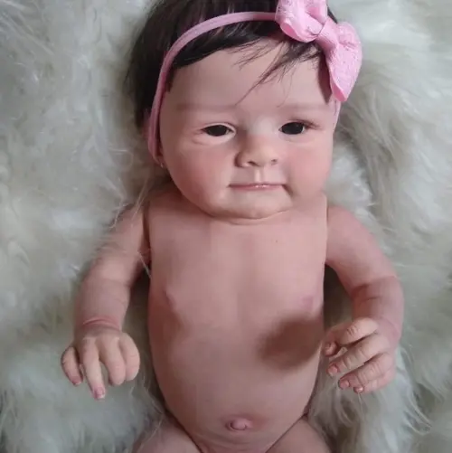 Bebe Reborn Menina Mary Pode Banho e Faz Xixi