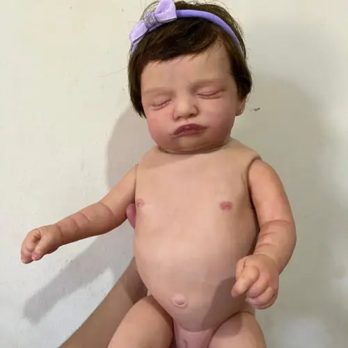 Bebe Reborn Menina Pode Banho Corpo Vinil Realista
