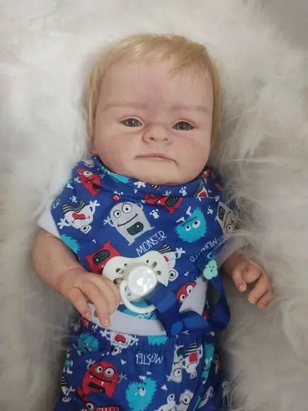 Bebe Reborn Menino Loiro Corpo Em Silicone