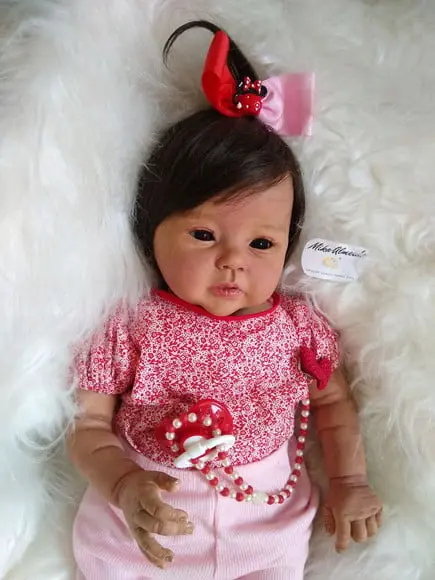 Bebê Reborn morena negra biracial corpo de pano