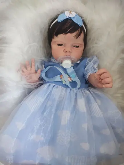 Bebê Reborn Princesa Menina Corpo de Vinil Siliconado