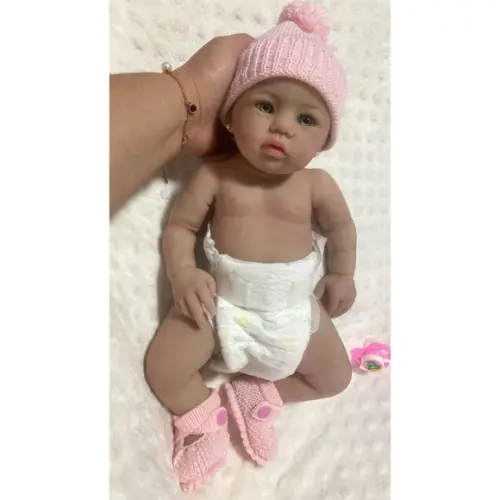 Bebe Reborn Silicone Sólido Menina Mama e Faz Xixi