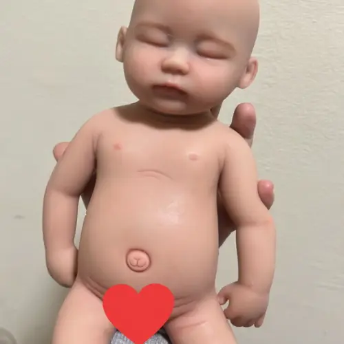 Bebe Reborn Silicone Sólido Olhos Fechados Pronta Entrega