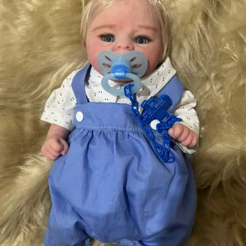 Bebe Reborn Silicone Sólido Menino Príncipe