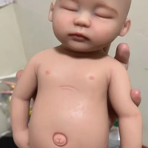 Bebe Reborn Silicone Sólido Olhos Fechados Pronta Entrega