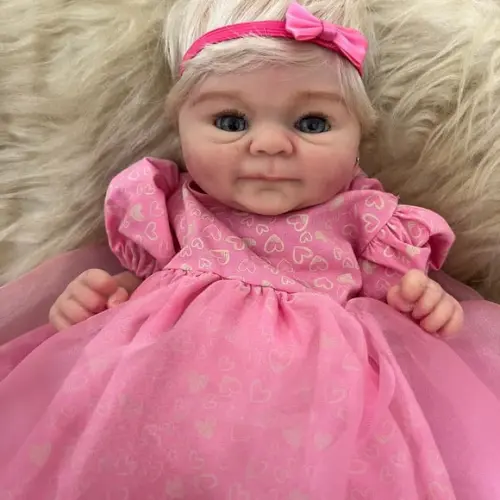 Bebe Reborn Silicone Sólido Princesa Rosa