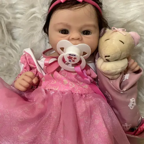Bebe Reborn Silicone Sólido Princesa