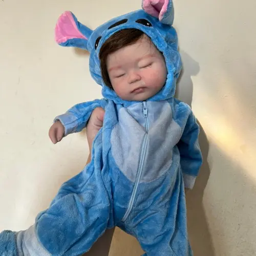 Bebe Reborn Silicone Sólido Stitch Mama e Faz Xixi