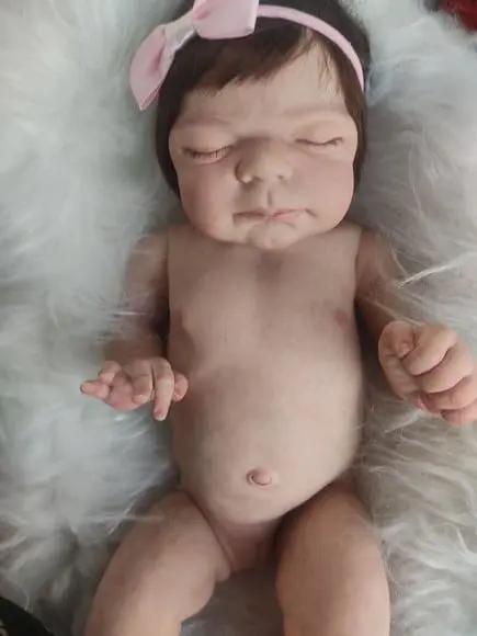 Bebê Reborn Valentina menina corpo silicone
