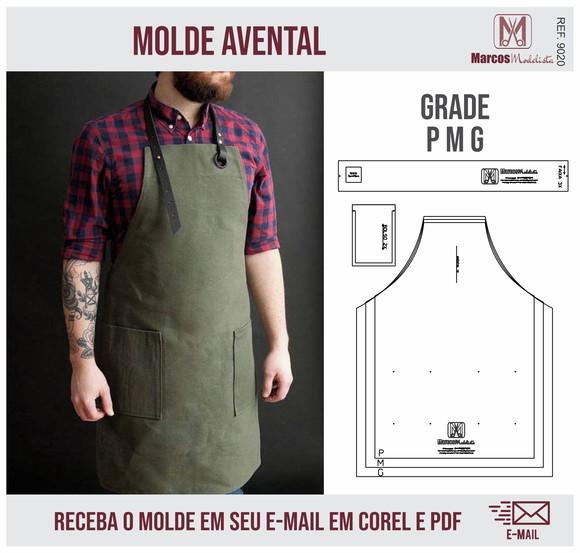 Molde Modelagem Avental 9020