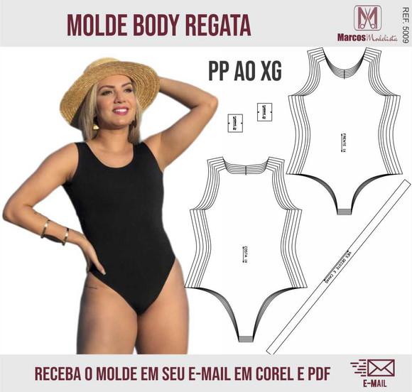 Molde Modelagem Body Regata 5009