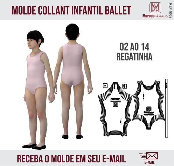 Molde Modelagem Body ou Collant Ballet Regatinha 5032