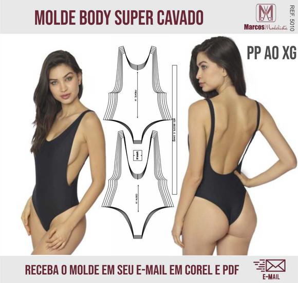 Molde Modelagem Body Regata Super Cavado 5010