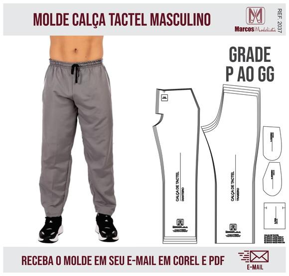 Molde Modelagem Calça Tactel Masculino Basico 2037