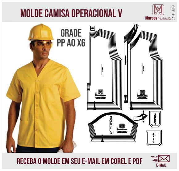 Molde Modelagem Camisa Operacional V 1172