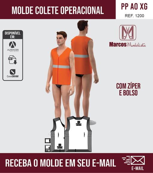 Molde Modelagem Colete Operacional 1200