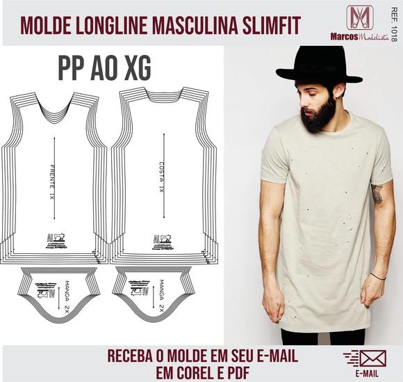 Molde Modelagem LongLine Masculino SlimFit 1018