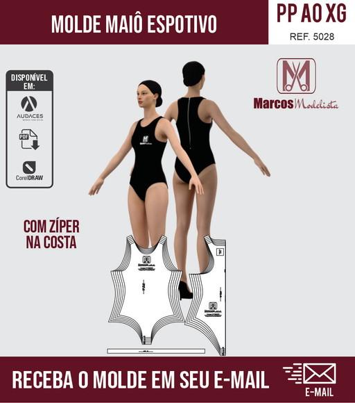 Molde Modelagem Maiô Esportivo Feminino 5028