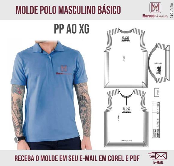 Molde Modelagem Polo Basica Masculino 1015