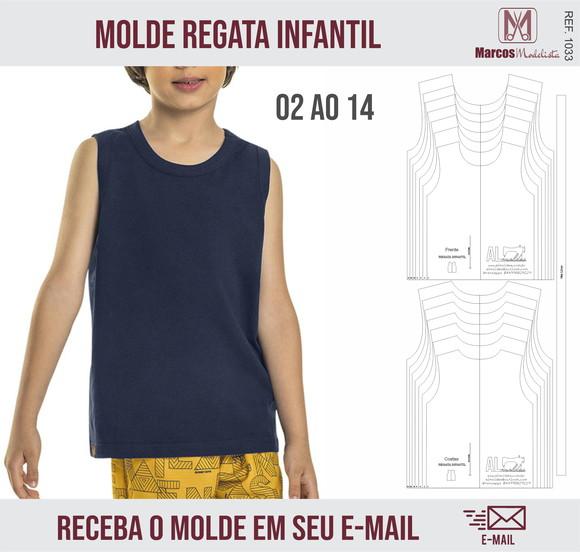 Molde Modelagem regata Infantil 1033