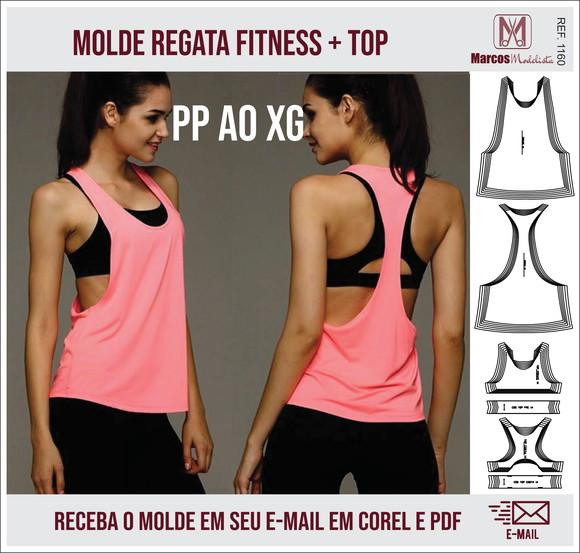 Molde Modelagem Regata Nadador + TOP 1160