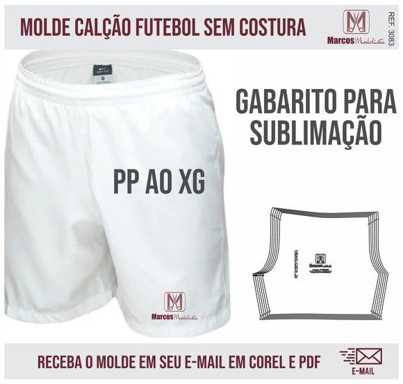 Molde Modelagem Shorts Esportes Sublimação 3083