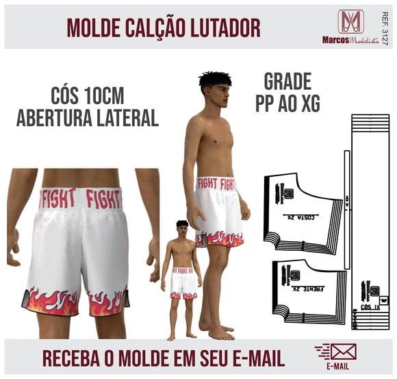 Molde Modelagem Shorts Esportivo Luta 3127