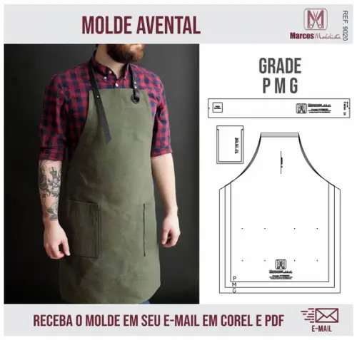 Molde Modelagem Avental 9020