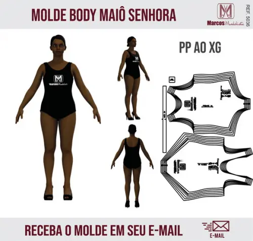 Molde Modelagem Body Maiô Senhora 5036