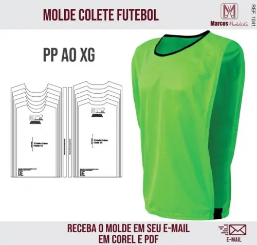 Molde Modelagem Colete Futebol 1041