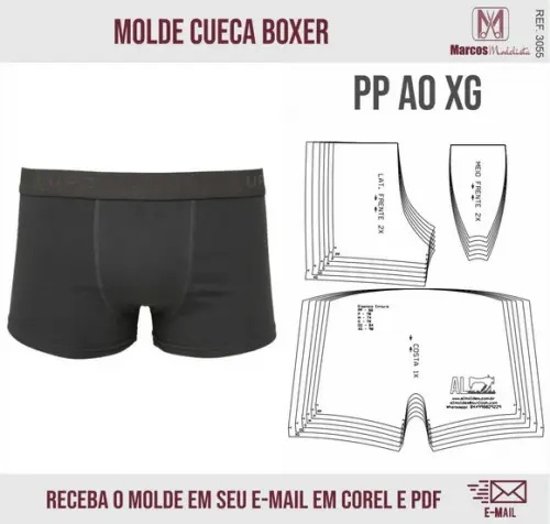Molde Modelagem Cueca Boxer 3055