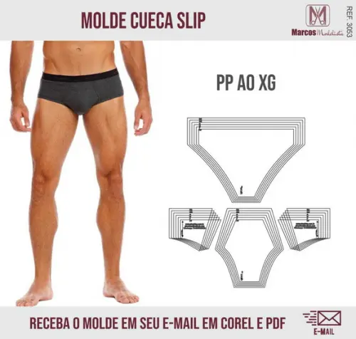 Molde Modelagem Cueca Slip 3057