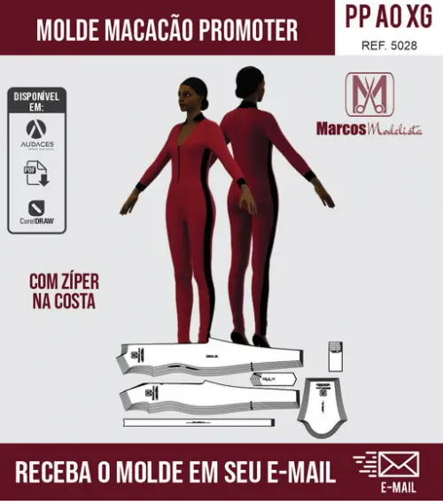 Molde Modelagem Macacão Promoter 6010