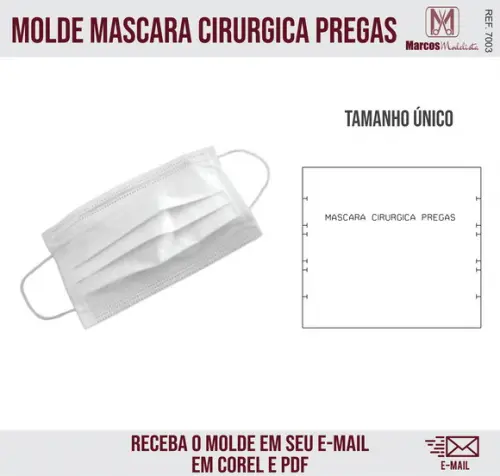 Molde Modelagem Mascara Pregas Tipo Cirurgico 7003