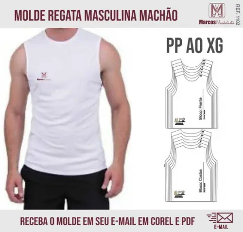 Molde Modelagem Regata Machão 1102