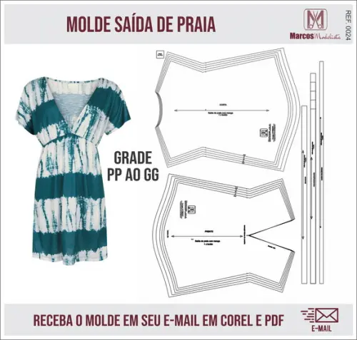 Molde Modelagem Saída de Praia 0024