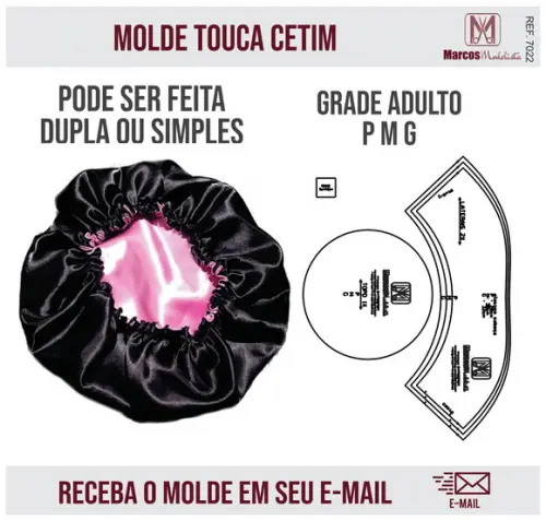 Molde Modelagem Touca Cetim Anti Frizz 7022
