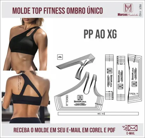 Molde Modelagem Top Fitness Ombro Unico 1162