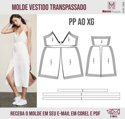 Molde Modelagem Vestido Transpassado 0015