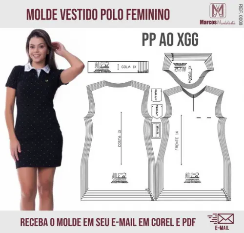 Molde Vestido Polo 0008