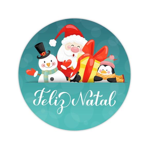 100 Adesivos Natalino - Feliz Natal - de - para