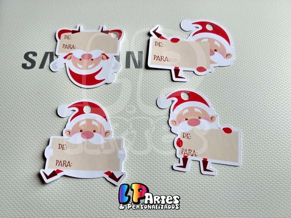 60 Tags Papai Noel Feliz Natal - N07 - Natalina Gnomeu